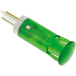 Apem Green Panel Mount Indicator, 12V dc, 10mm Mounting Hole Size, Faston, Solder Lug Termination
