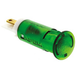 APEM Green Panel Mount Indicator, 24V dc, 10mm Mounting Hole Size, Faston, Solder Lug Termination