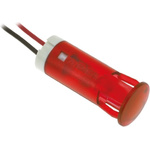 Apem Red Panel Mount Indicator, 220V ac, 10mm Mounting Hole Size, Lead Wires Termination