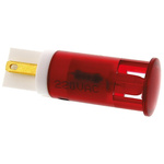 Apem Red Panel Mount Indicator, 220V ac, 12mm Mounting Hole Size, Faston, Solder Lug Termination
