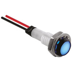 Marl Orange Panel Mount Indicator, 8 → 48V, 9.9 x 7.9mm Mounting Hole Size, Lead Pin Termination