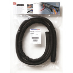 HellermannTyton Braided PET Black Cable Sleeve, 5mm Diameter, 5m Length