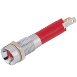 Signal Construct Red Panel Mount Indicator, 24 → 28V, 8mm Mounting Hole Size, Solder Tab Termination