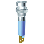 Signal Construct White Panel Mount Indicator, 24 → 28V, 8mm Mounting Hole Size, Solder Tab Termination