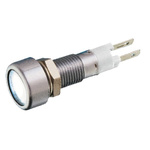 Signal Construct White Panel Mount Indicator, 12 → 14V, 8mm Mounting Hole Size, Solder Tab Termination