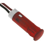 APEM Red Flashing LED Panel Mount Indicator, 12V dc, 6mm Mounting Hole Size, Lead Wires Termination