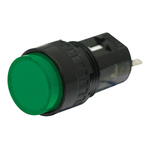 Idec Green Panel Mount Indicator, 24V dc, 16.2mm Mounting Hole Size