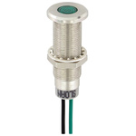 Sloan Green Panel Mount Indicator, 5 → 28V, 8.2 x 7.6mm Mounting Hole Size, Lead Wires Termination, IP68