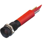 CML Innovative Technologies Red Panel Mount Indicator, 130V ac, 8mm Mounting Hole Size, Solder Tab Termination, IP67