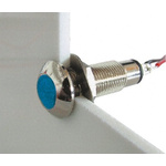 Marl Blue Panel Mount Indicator, 12 → 28V, 8.1mm Mounting Hole Size, Solder Tab Termination, IP67
