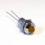 CML Innovative Technologies 1904X00X Series Yellow Panel Mount Indicator, 2.1V, 8mm Mounting Hole Size