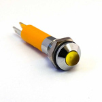 CML Innovative Technologies 1908X35X Series Yellow Panel Mount Indicator, 24V dc, 8mm Mounting Hole Size, IP67