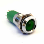 CML Innovative Technologies 192AX25X Series Green Panel Mount Indicator, 12V ac/dc, 14mm Mounting Hole Size, IP67