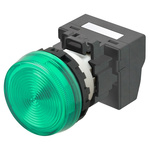 Omron M22N Series Green Indicator, 12V, 22mm Mounting Hole Size, IP66
