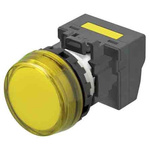 Omron M22N Series Yellow Panel Mount Indicator, 22mm Mounting Hole Size, IP66