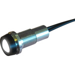 Oxley STRLH10 Series White Indicator, 12V dc, 10mm Mounting Hole Size, Lead Wires Termination, IP68