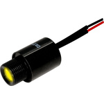 Oxley STR5LH10 Series Yellow Indicator, 12V dc, 10mm Mounting Hole Size, Lead Wires Termination, IP68
