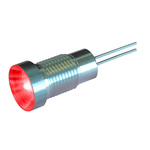 Oxley OXL/CLH/80 Series Red Panel LED, 24V dc, 8mm Mounting Hole Size, Lead Wires Termination, IP67