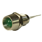 CAMDENBOSS 513 Series Green Panel Mount Indicator, 5V, 8mm Mounting Hole Size, Lead Wires Termination
