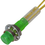 CAMDENBOSS 515 MPA series Series Green Indicator, 12V, 6.4mm Mounting Hole Size, Lead Wires Termination