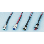 Oxley White Panel Mount Indicator, 12V ac, 6.4mm Mounting Hole Size, Lead Wires Termination, IP66