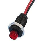 Oxley Red Panel Mount Indicator, 10.2mm Mounting Hole Size, Lead Wires Termination