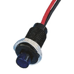 Oxley Blue Indicator, 12V ac, 10.2mm Mounting Hole Size, Lead Wires Termination