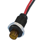 Oxley Yellow Panel Mount Indicator, 230V ac, 10.2mm Mounting Hole Size, Lead Wires Termination, IP66