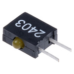Dialight 555-2403F, Yellow Right Angle PCB LED Indicator, Through Hole 3 V