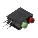 Dialight 553-0212F, Green & Red Right Angle PCB LED Indicator, 2 LEDs, Through Hole 2.2 V