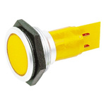 Signal Construct Yellow Panel Mount Indicator, 24 → 28V, 30mm Mounting Hole Size, IP67
