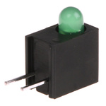 Kingbright L-710A8EW/1GD, Green Right Angle PCB LED Indicator, Through Hole 2.5 V