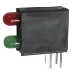 Kingbright L-710A8GE/1I1GD-RV, Green & Red Right Angle PCB LED Indicator, 2 LEDs, Through Hole 2.5 V