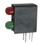 Kingbright L-710A8MD/1I1GD, Green & Red Right Angle PCB LED Indicator, 2 LEDs, Through Hole 2.5 V