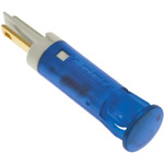 Apem Blue Panel Mount Indicator, 24V dc, 6mm Mounting Hole Size, Faston, Solder Lug Termination