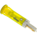 APEM Yellow Panel Mount Indicator, 24V dc, 6mm Mounting Hole Size, Faston, Solder Lug Termination