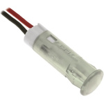 APEM White Panel Mount Indicator, 24V dc, 6mm Mounting Hole Size, Lead Wires Termination