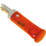 APEM Orange Panel Mount Indicator, 220V ac, 8mm Mounting Hole Size, Faston, Solder Lug Termination