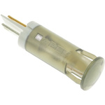 Apem White Panel Mount Indicator, 12V dc, 10mm Mounting Hole Size, Faston, Solder Lug Termination