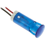 Apem Blue Panel Mount Indicator, 12V dc, 10mm Mounting Hole Size, Lead Wires Termination