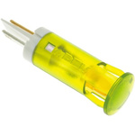 Apem Yellow Panel Mount Indicator, 220V ac, 10mm Mounting Hole Size, Faston, Solder Lug Termination