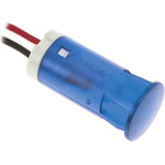 Apem Blue Panel Mount Indicator, 12V dc, 12mm Mounting Hole Size, Lead Wires Termination