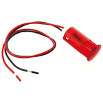 Apem Red Panel Mount Indicator, 220V ac, 12mm Mounting Hole Size, Lead Wires Termination
