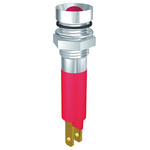 Signal Construct Blue Panel Mount Indicator, 230V, 8mm Mounting Hole Size, Solder Tab Termination