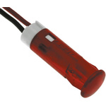 Apem Red Flashing LED Panel Mount Indicator, 24V dc, 6mm Mounting Hole Size, Lead Wires Termination