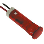 Apem Red Flashing LED Panel Mount Indicator, 24V dc, 8mm Mounting Hole Size, Lead Wires Termination