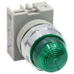 Idec Green Panel Mount Indicator, 22mm Mounting Hole Size