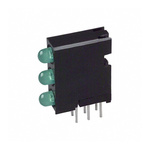 Dialight 564-0200-222F, Green Right Angle PCB LED Indicator, 3 LEDs 3mm (T-1), Through Hole
