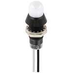 Sloan White Panel Mount Indicator, 5 → 28V dc, 8.2mm Mounting Hole Size, Lead Wires Termination, IP68