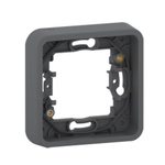 Grey Flush Mount Rocker Light Switch Screwed, 1 Gang NF 28mm IP55 PC 19mm 1